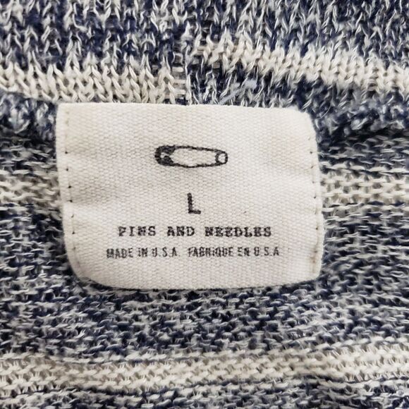 Urban Outfitters Pins and Needles Women Cardigan Sweater Large Open Front Stripe - Picture 8 of 10